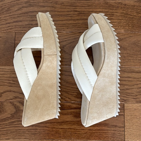 Pedro Garcia leather and suede platform wedge sandals. New without box - Picture 2 of 6